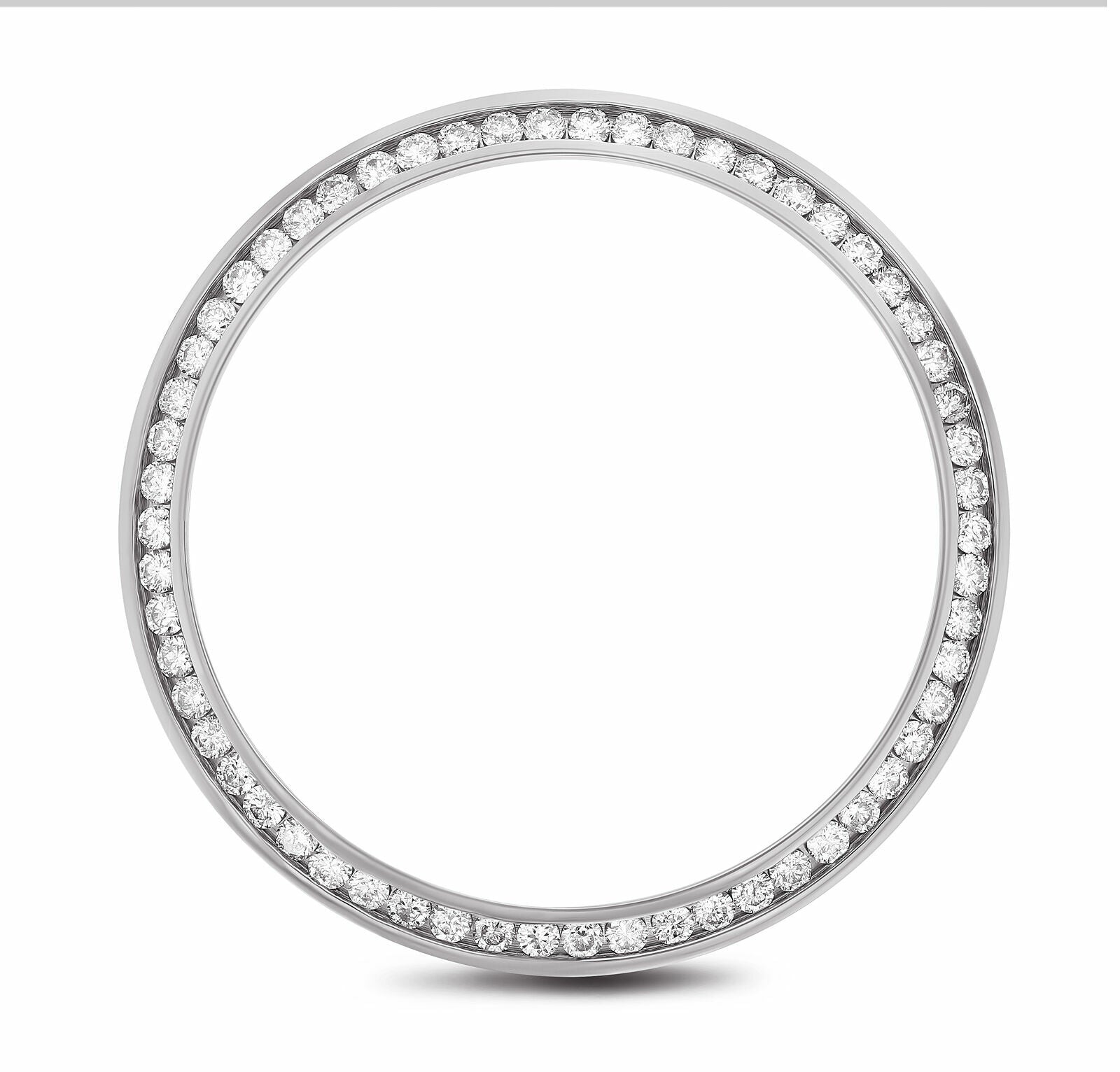 MENS CHANNEL DIAMOND BEZEL FOR DATE & AIRKING ROLEX WATCH 34MM