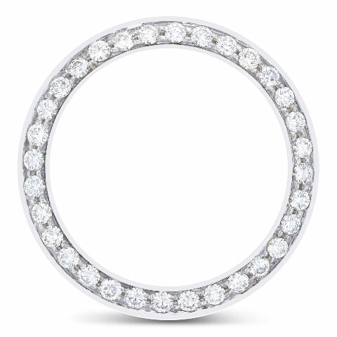 MIDSIZE 2CT BEAD SET DIAMOND BEZEL 14KW FOR ROLEX 31MM DATEJUST, PRESIDENT