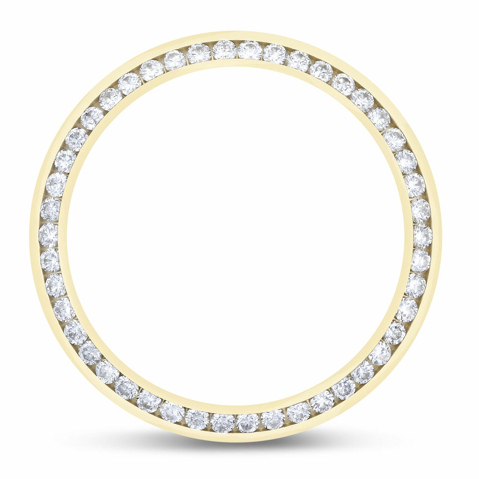 MIDSIZE 1.40CT CHANNEL SET DIAMOND BEZEL 14KY FOR ROLEX MIDSIZE WATCH 31MM