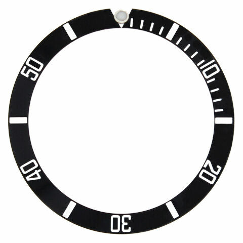 SUBMARINER BEZEL INSERT WATCH PART FOR ROLEX NO DATE 14060, 14060M BLACK