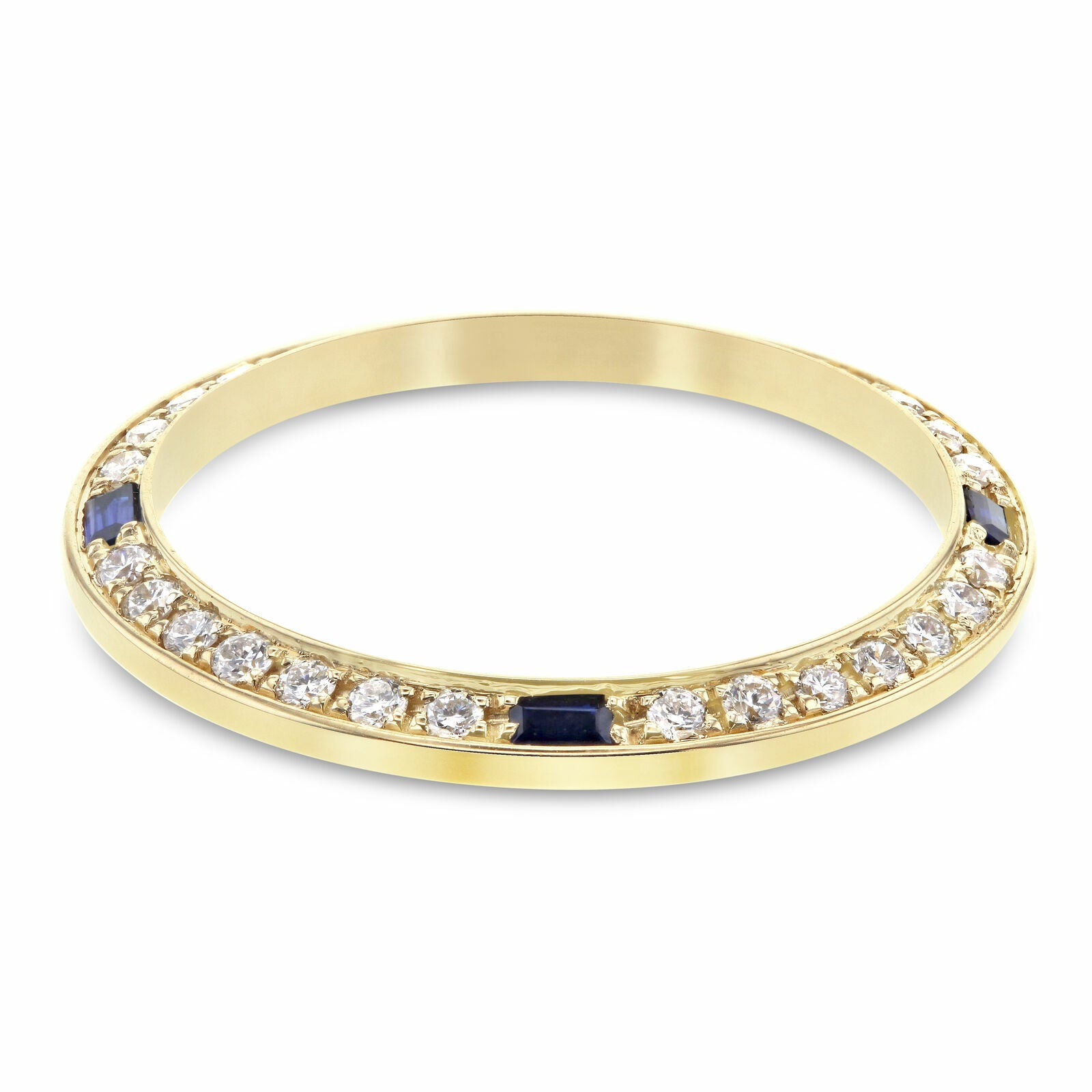 .70CT DIAMOND BEZEL 18KY FOR ROLEX DATE, DATEJUST, PRESIDENT 26MM WITH SAPPHIRES