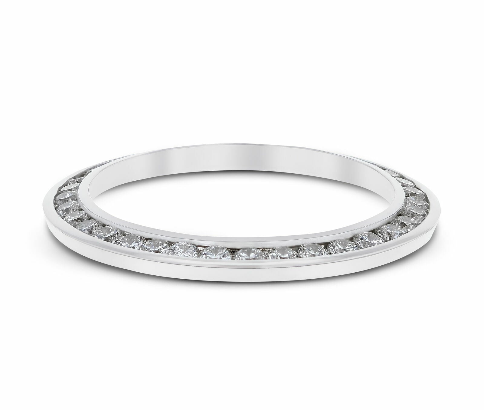 1.50CT CHANNEL 14K WHITE GOLD NATURAL DIAMOND BEZEL FOR ROLEX 69174 69190 69240