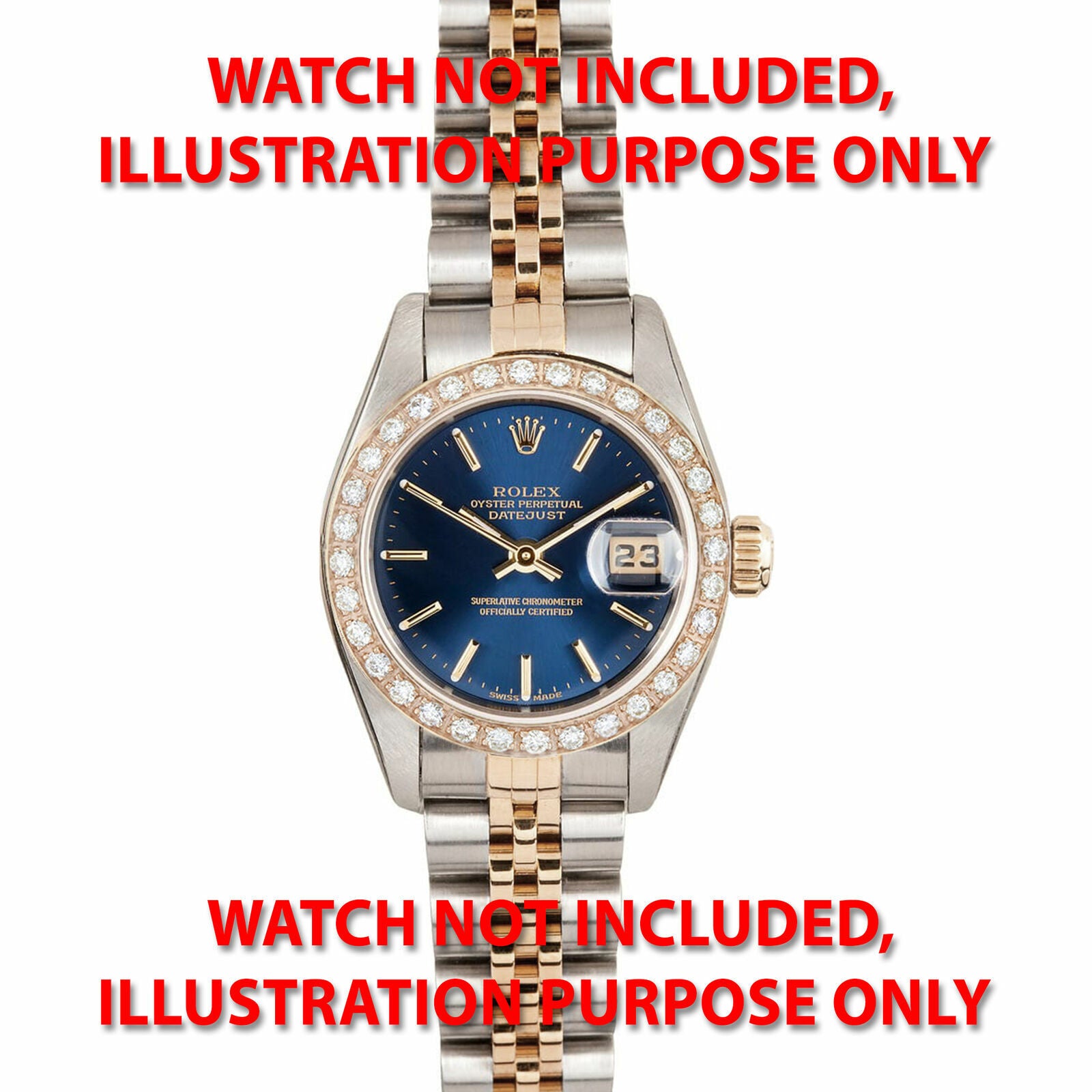 .70CT BEAD SET DIAMOND BEZEL 18K ROSE GOLD FOR ROLEX DATEJUST, PRESIDENT 26MM