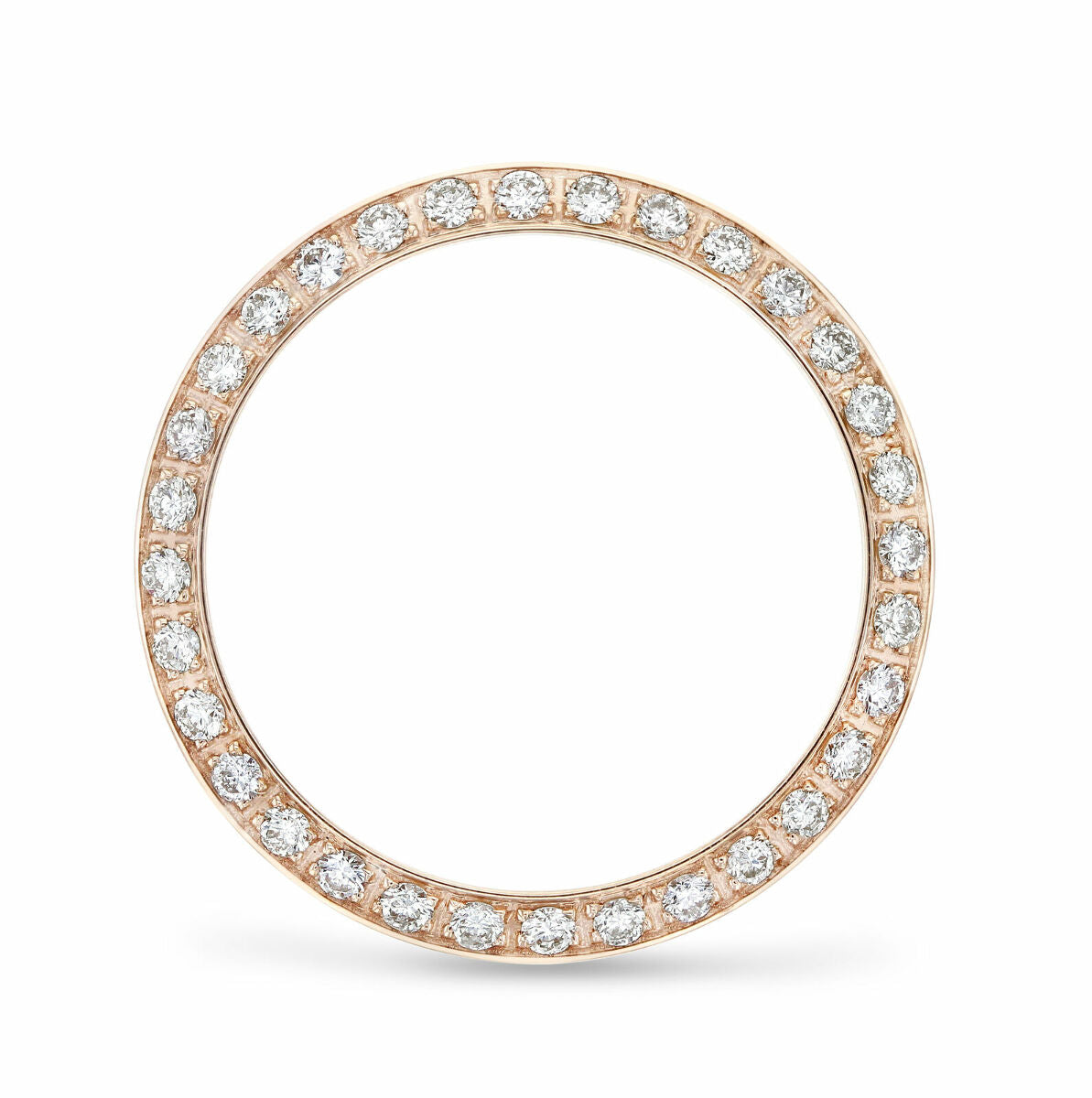 .70CT BEAD SET DIAMOND BEZEL 18K ROSE GOLD FOR ROLEX DATEJUST, PRESIDENT 26MM