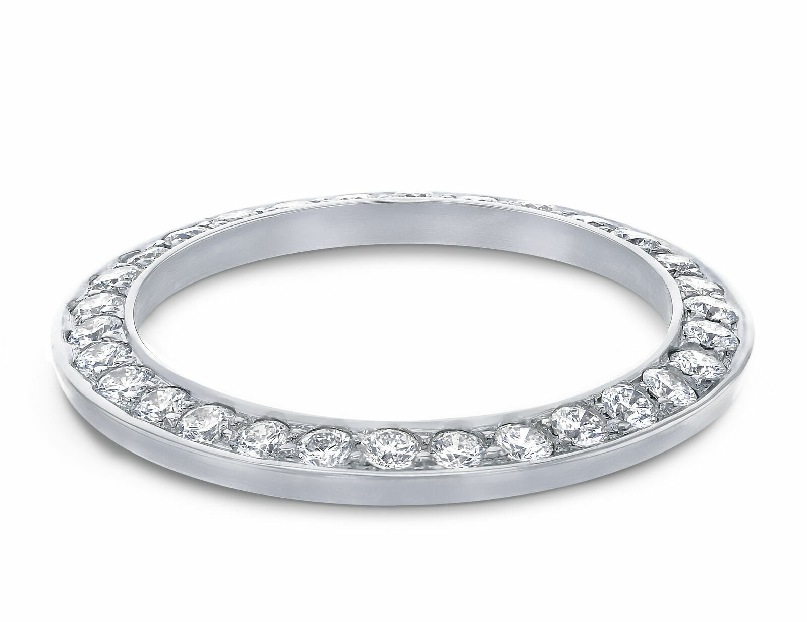 LADIES 1.65CT BEAD SET NATURAL DIAMOND BEZEL 14KW FOR ROLEX 69174, 69190, 69240