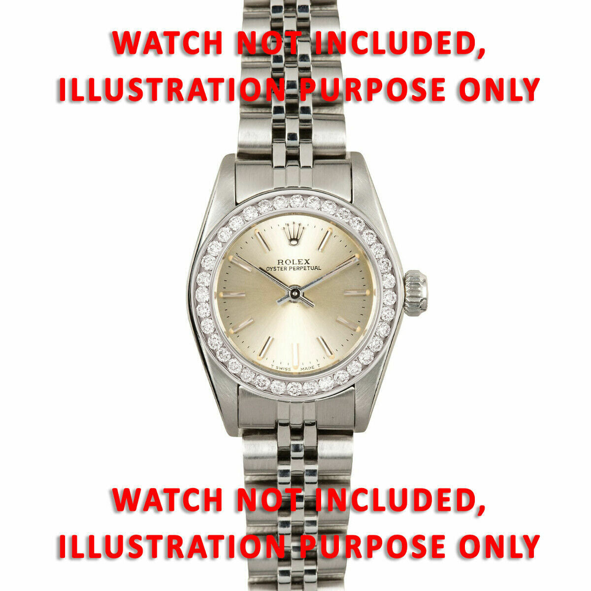 1.10CT CHANNEL NATURAL DIAMOND BEZEL 14KW FOR ROLEX NO DATE 67180 67194 67230