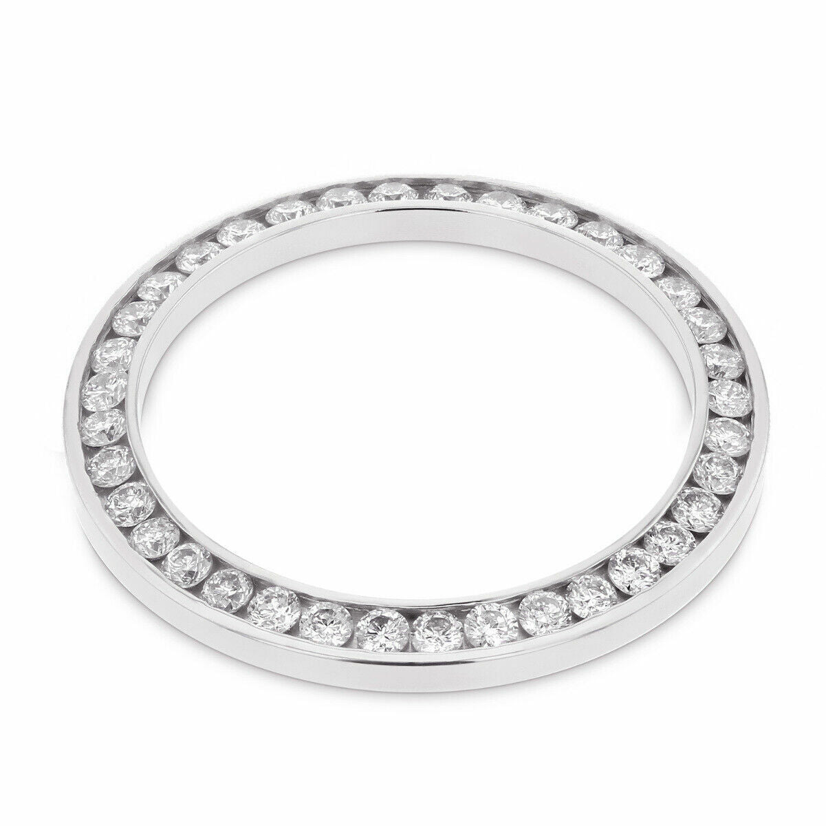 1.10CT CHANNEL NATURAL DIAMOND BEZEL 14KW FOR ROLEX NO DATE 76030 76080 76094