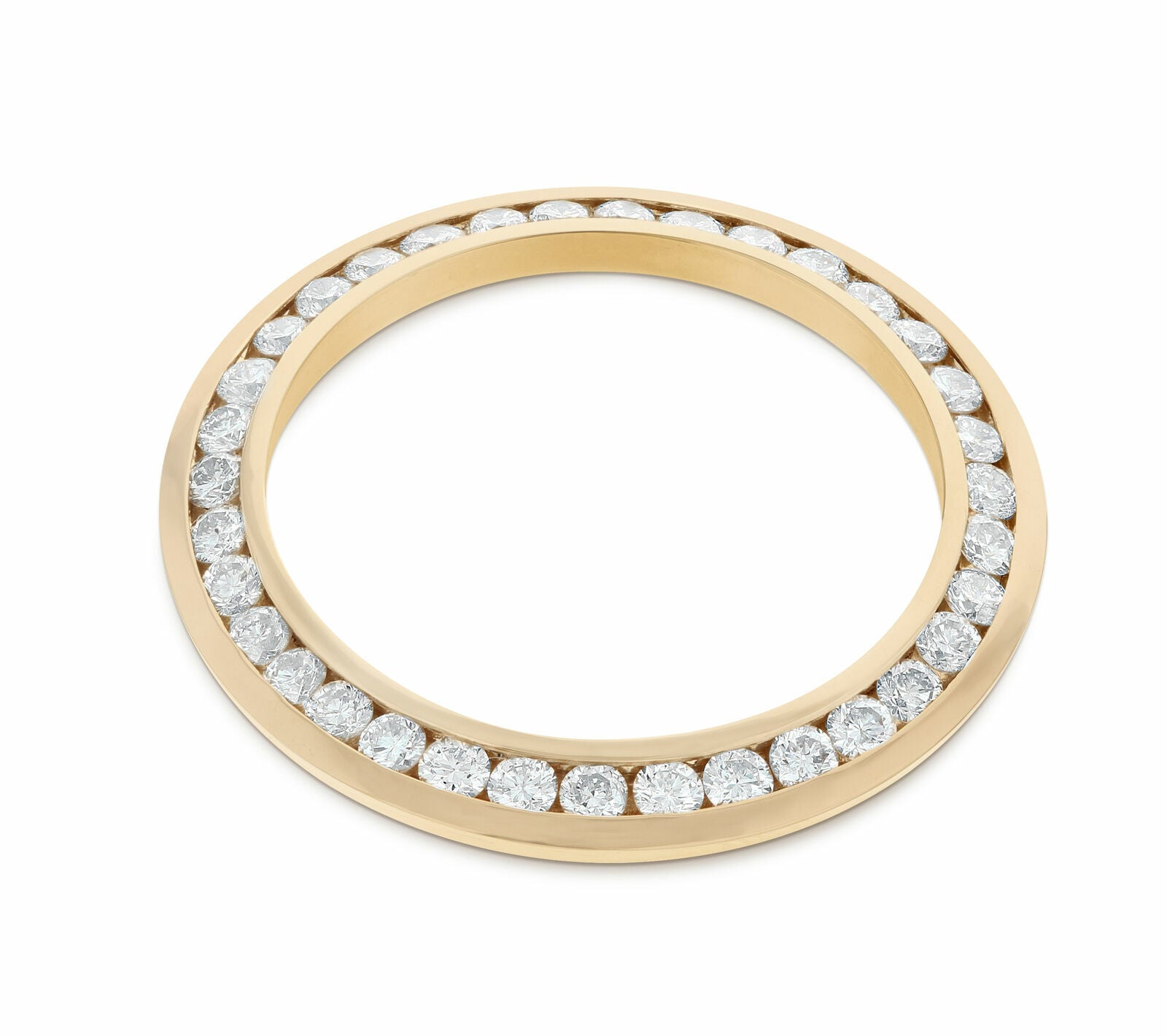 26MM DIAMOND BEZEL FOR ROLEX DATEJUST PRESIDENT 1.50CT CHANNEL SET 14K YELLOW