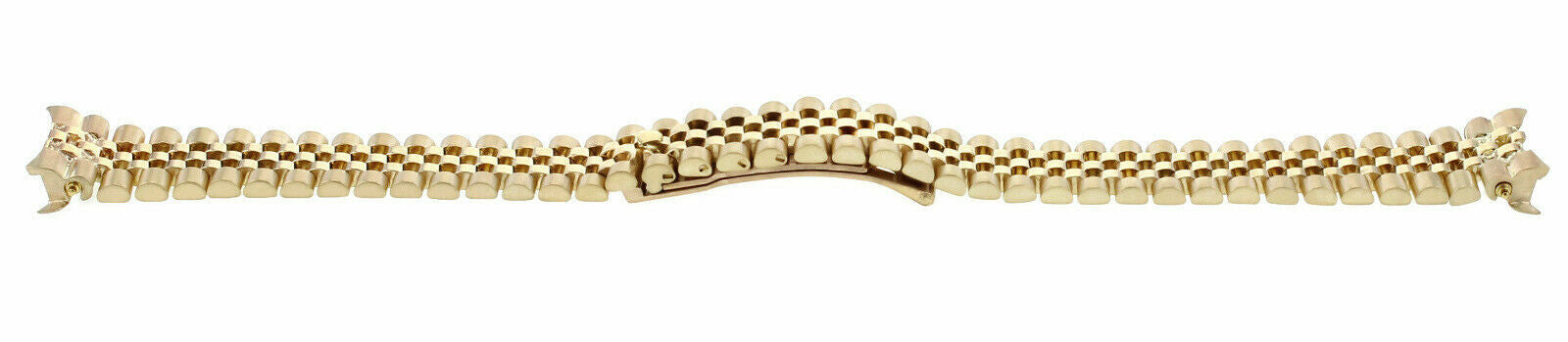 13MM 18K YELLOW GOLD JUBILEE WATCH BAND FOR ROLEX 26MM DATEJUST, PRESIDENT 48 GR