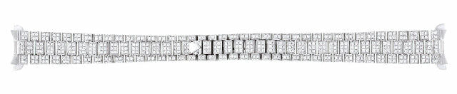 13MM 18K WHITE GOLD ALL DIAMOND PRESIDENT WATCH BAND FOR ROLEX 26MM DATEJUST