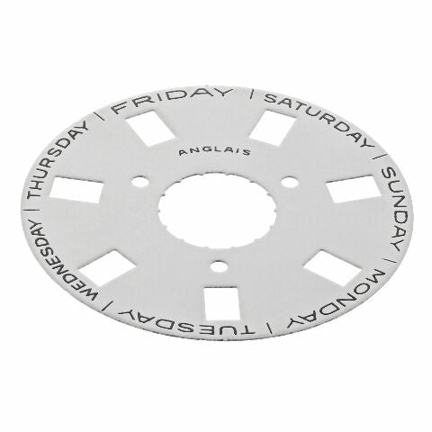 DAY DISC FOR ROLEX PRESIDENT DOUBLE QUICK SET FITS 3155 MOVEMENT WHITE W/BLACK