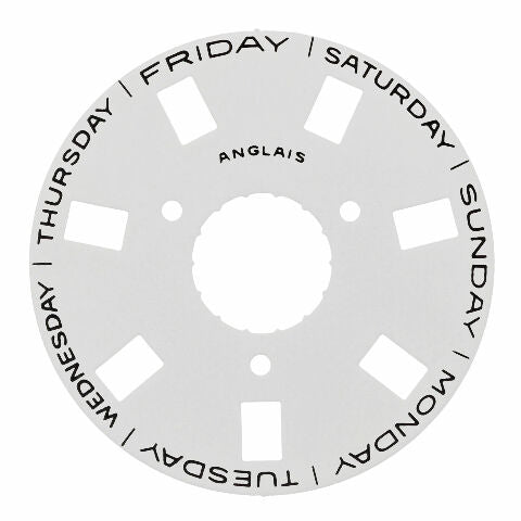 DAY DISC FOR ROLEX PRESIDENT DOUBLE QUICK SET FITS 3155 MOVEMENT WHITE W/BLACK