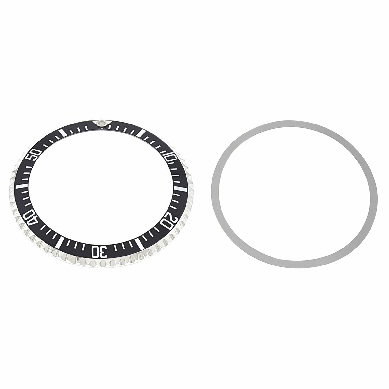 BEZEL AND INSERT ROTATING BEZEL KIT FOR MILITARY SUBMAINER PLASTIC BLACK