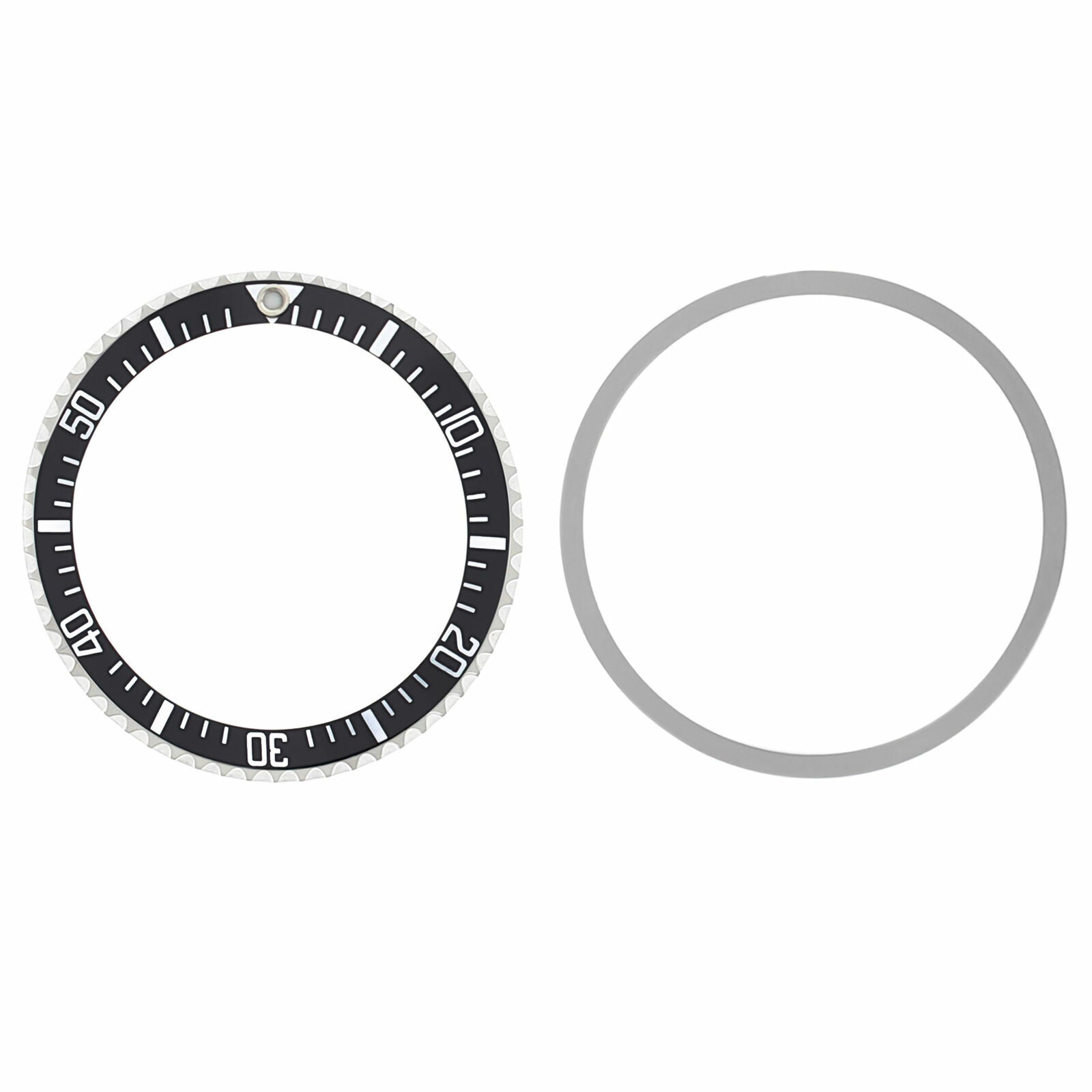 BEZEL AND INSERT ROTATING BEZEL KIT FOR MILITARY SUBMAINER PLASTIC BLACK