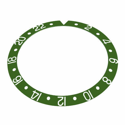 BEZEL INSERT FOR SAPPHIRE MODEL ROLEX GMT MASTER II 16700, 16710, 16760 GREEN