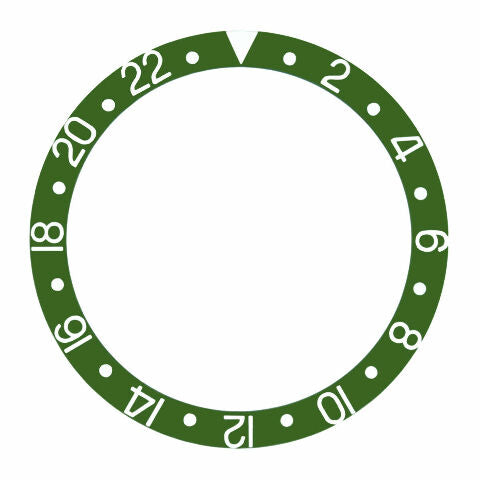 BEZEL INSERT FOR SAPPHIRE MODEL ROLEX GMT MASTER II 16700, 16710, 16760 GREEN