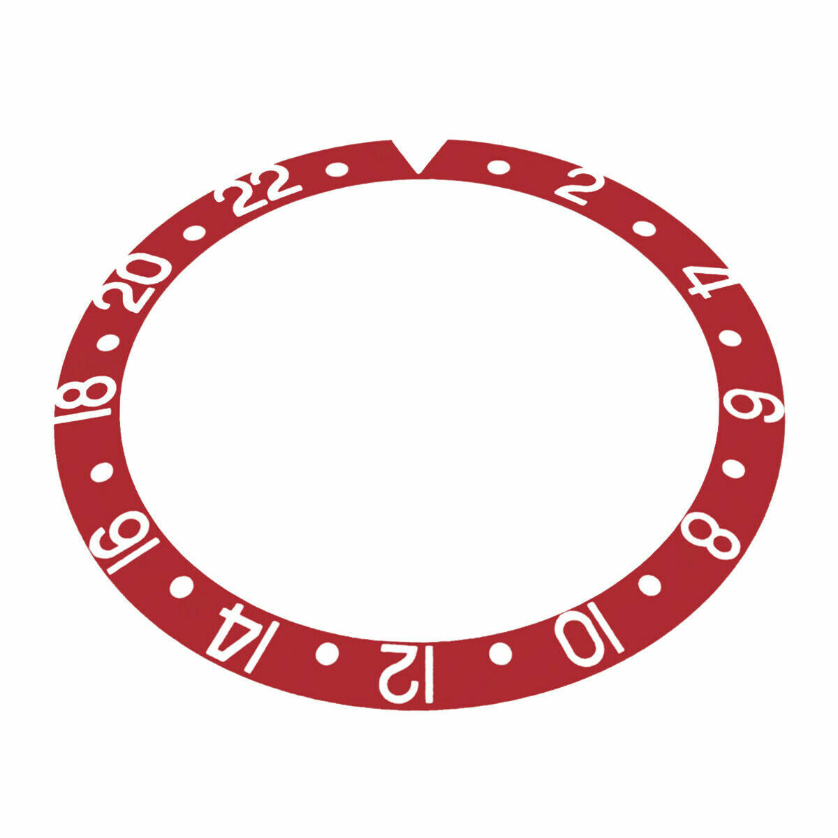 GMT BEZEL INSERT FOR ROLEX VINTAGE GMT MASTER 1670, 1675, 16750 RED