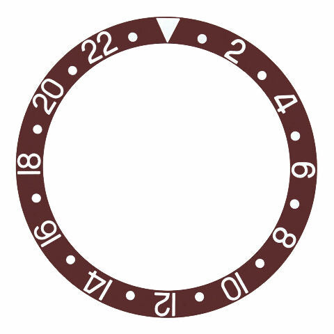 GMT BEZEL INSERT FOR ROLEX VINTAGE GMT MASTER 1670, 1675, 16750 BROWN