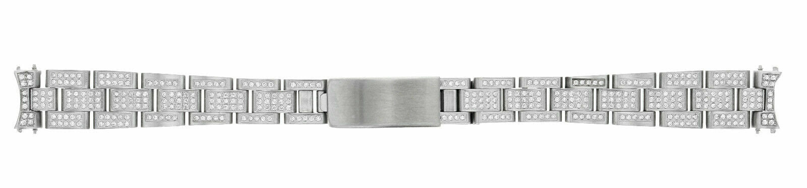 13MM STEEL 2.85CT NATURAL DIAMOND OYSTER WATCH BAND ROLEX 26MM 79126 79136 79166