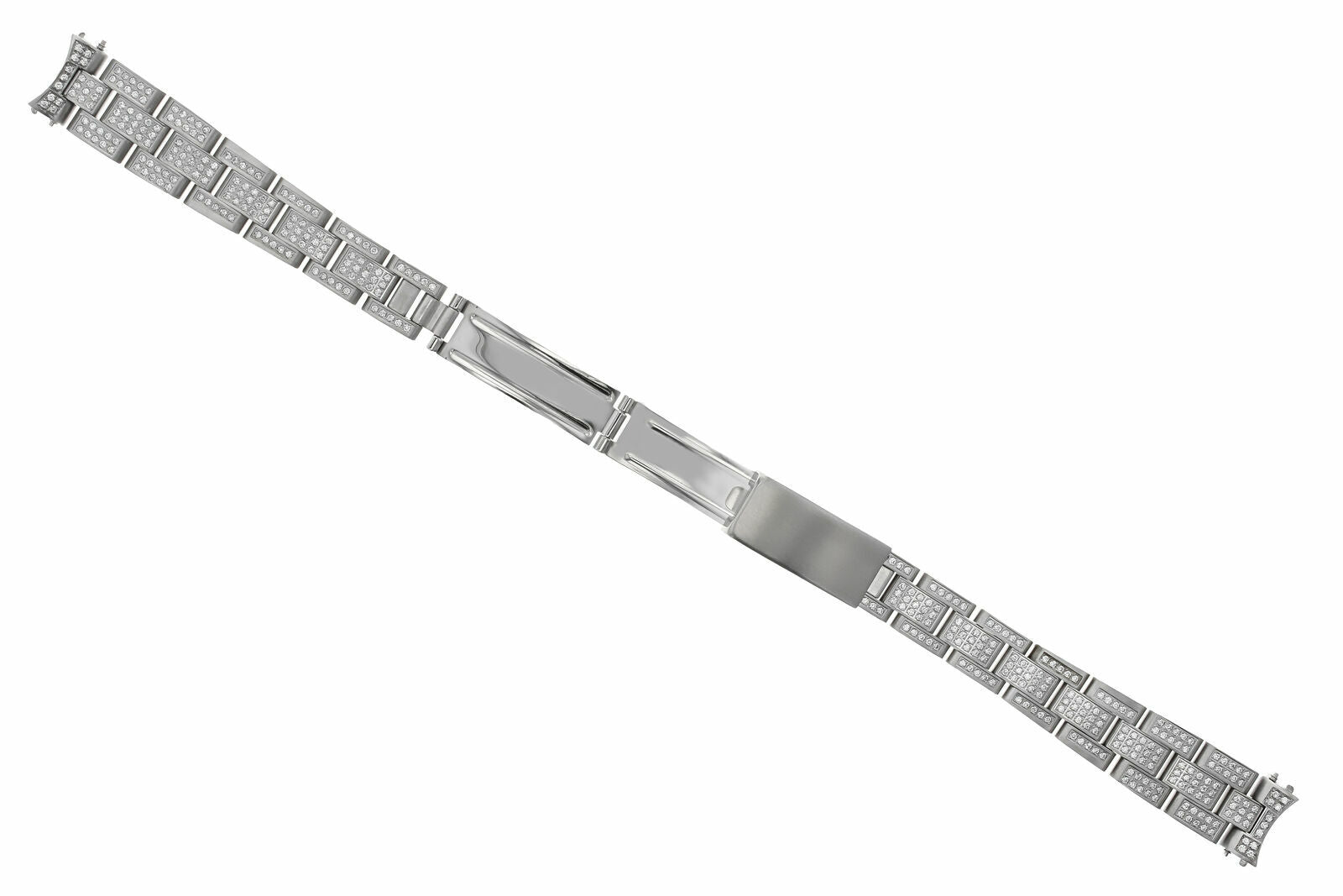 13MM STEEL 2.85CT NATURAL DIAMOND OYSTER WATCH BAND ROLEX 26MM 79174 79190 79240