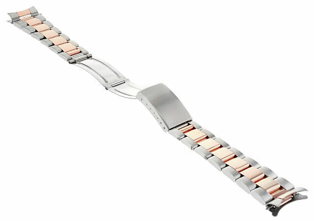 20MM 18K/SS TWO TONE ROSE GOLD OYSTER WATCH BAND FOR ROLEX 20MM DATEJUST 36MM