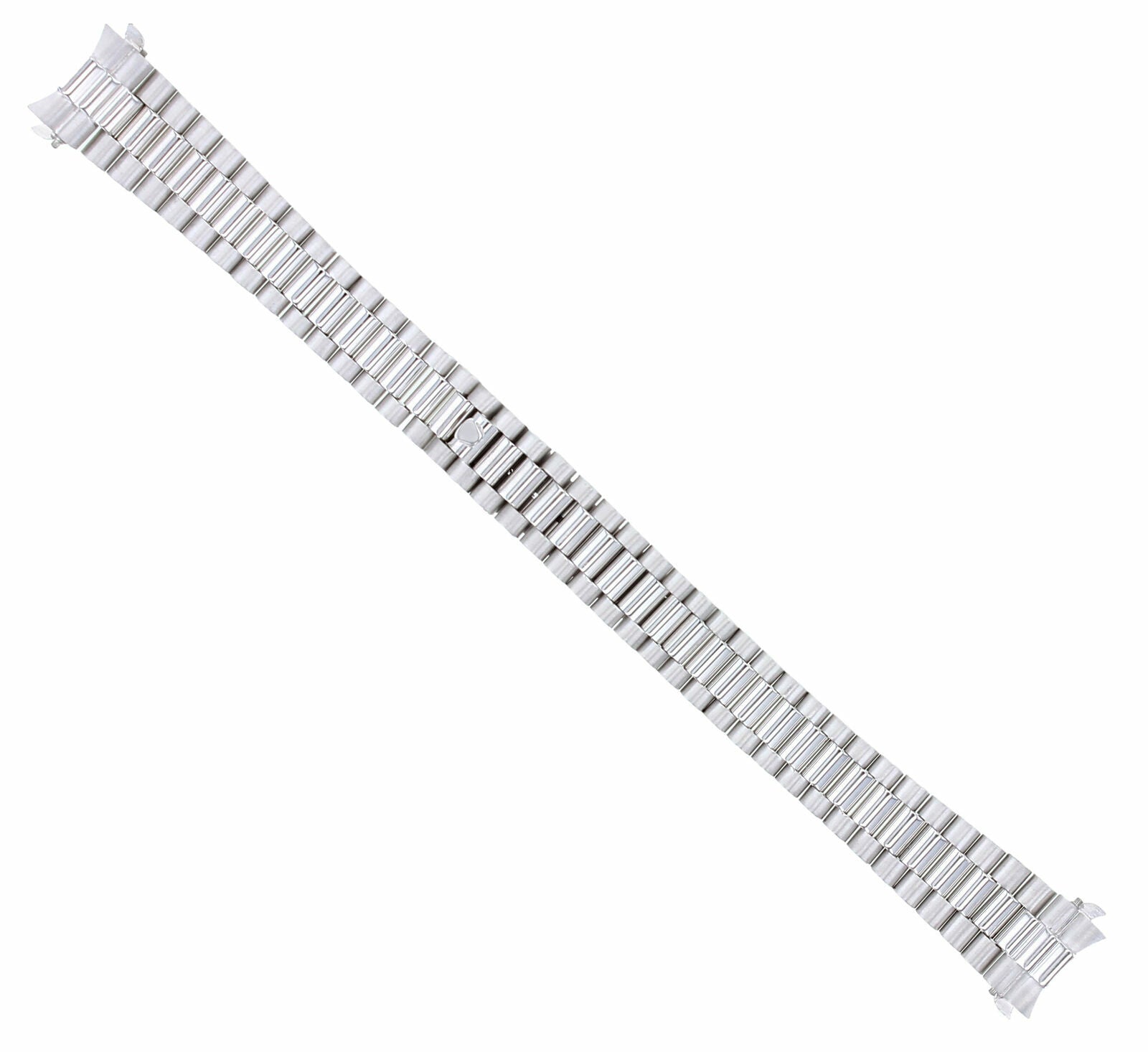 LADIES 18K WHITE GOLD PRESIDENT WATCH BAND STRAP FOR ROLEX 26MM DJ SOLID CENTER