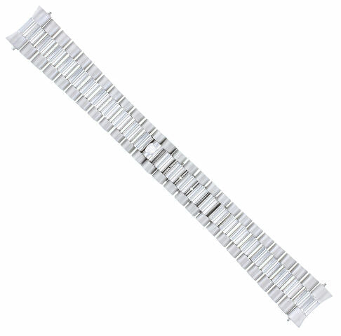 MENS 18K WHITE GOLD PRESIDENT WATCH BAND FOR ROLEX 18029, 18039, 18049 DAY-DATE