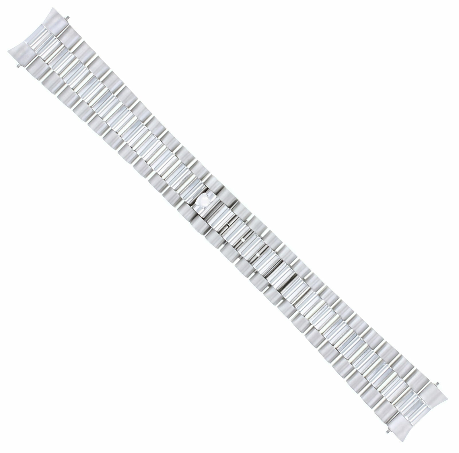 20MM 18K WHITE GOLD PRESIDENT WATCH BAND FOR DAY-DATE PRESIDENT ALL SOLID LINKS