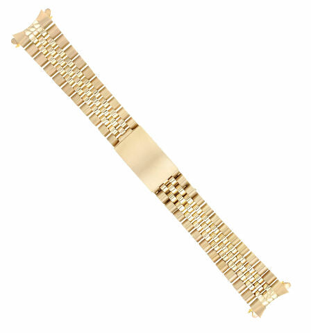 MENS 19MM 14K YELLOW GOLD JUBILEE WATCH BAND FOR ROLEX DATE 1500, 1501, 1503