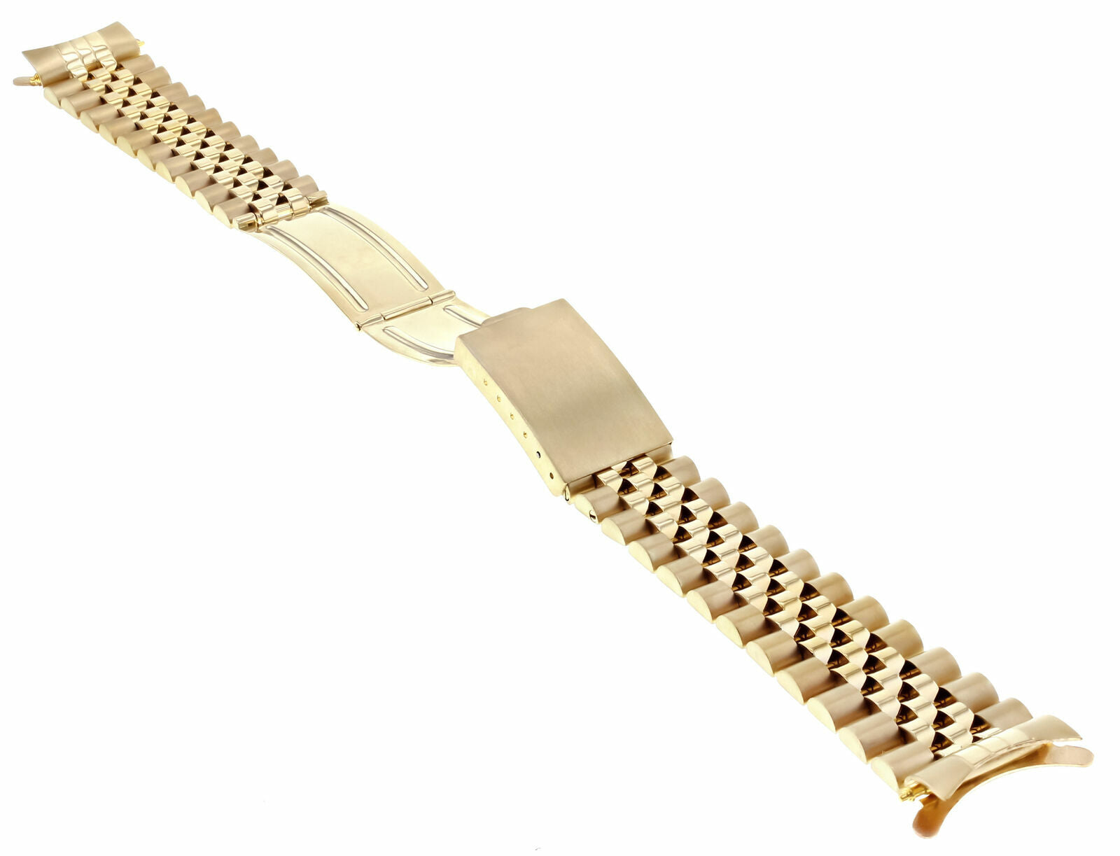 MENS 19MM 14K YELLOW GOLD JUBILEE WATCH BAND FOR ROLEX DATE 15037, 15038, 15238