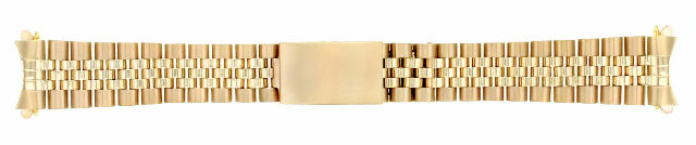 MENS 19MM 14K YELLOW GOLD JUBILEE WATCH BAND FOR ROLEX DATE 1500, 1501, 1503