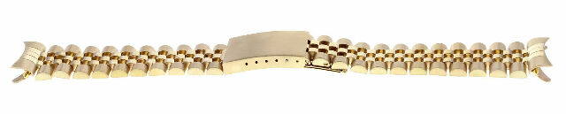 MENS 19MM 14K YELLOW GOLD JUBILEE WATCH BAND FOR ROLEX DATE 1500, 1501, 1503