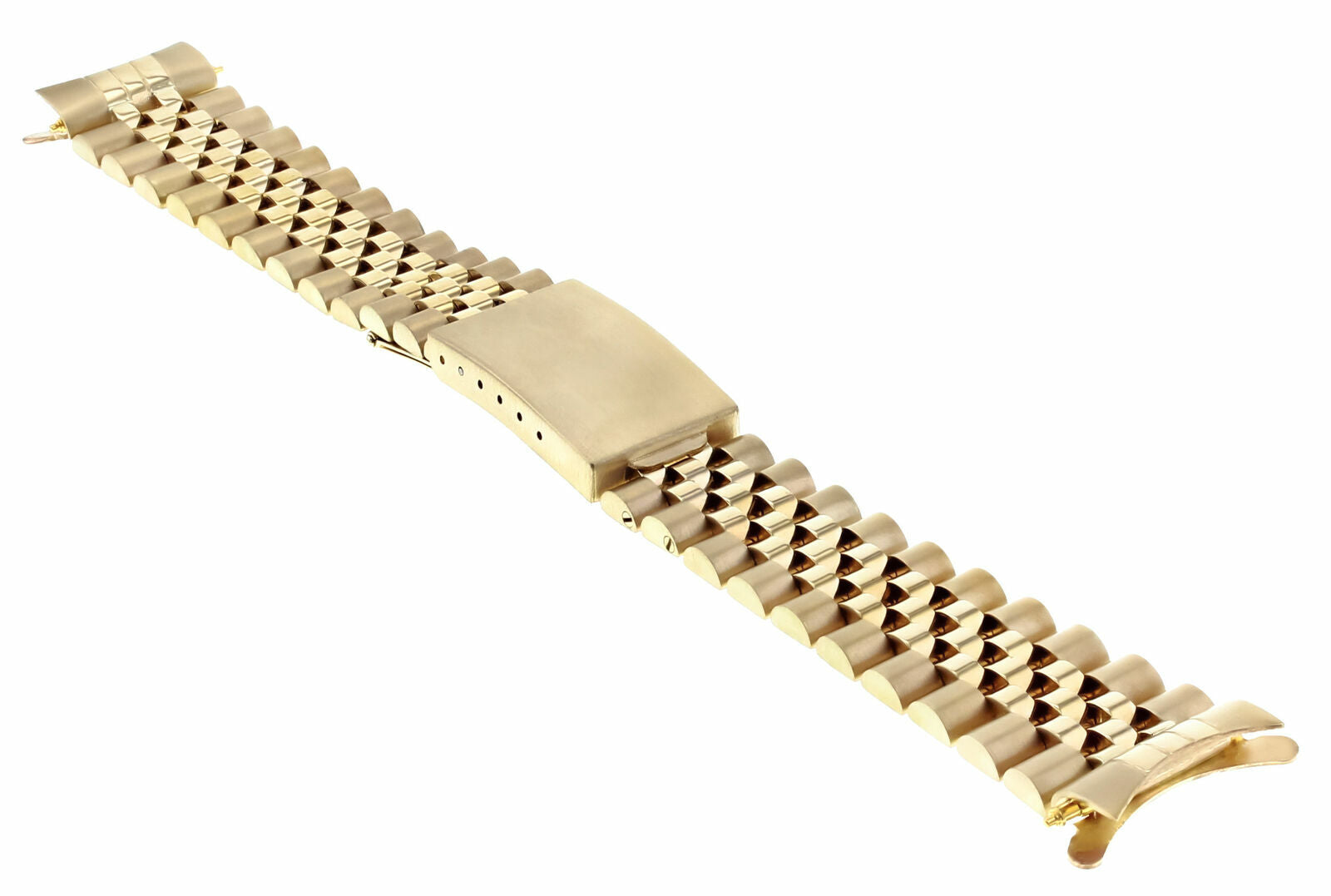MENS 19MM 14K YELLOW GOLD JUBILEE WATCH BAND FOR ROLEX DATE 15037, 15038, 15238