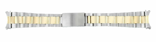 18K/SS TWO TONE OYSTER WATCH BAND FOR ROLEX TURN O GRAPH THUNDERBIRD 16253, 1626