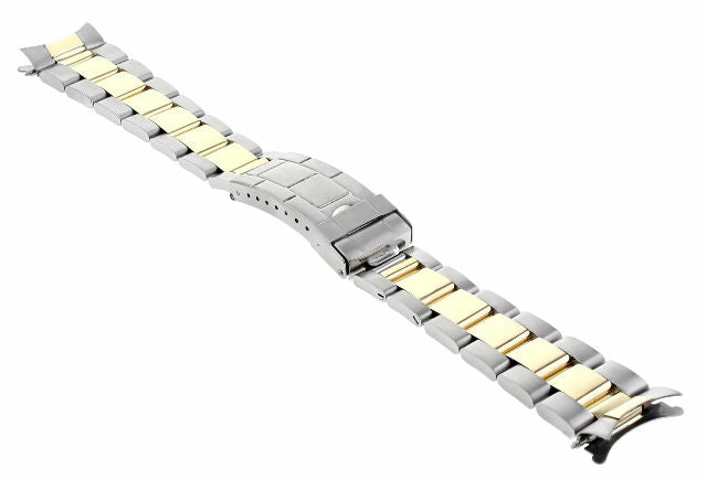 18K/SS TWO TONE OYSTER WATCH BAND STRAP FOR ROLEX GMT MASTER 2 16713