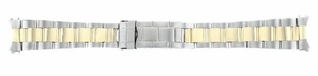 18K/SS TWO TONE OYSTER WATCH BAND STRAP FOR ROLEX GMT MASTER 2 16713