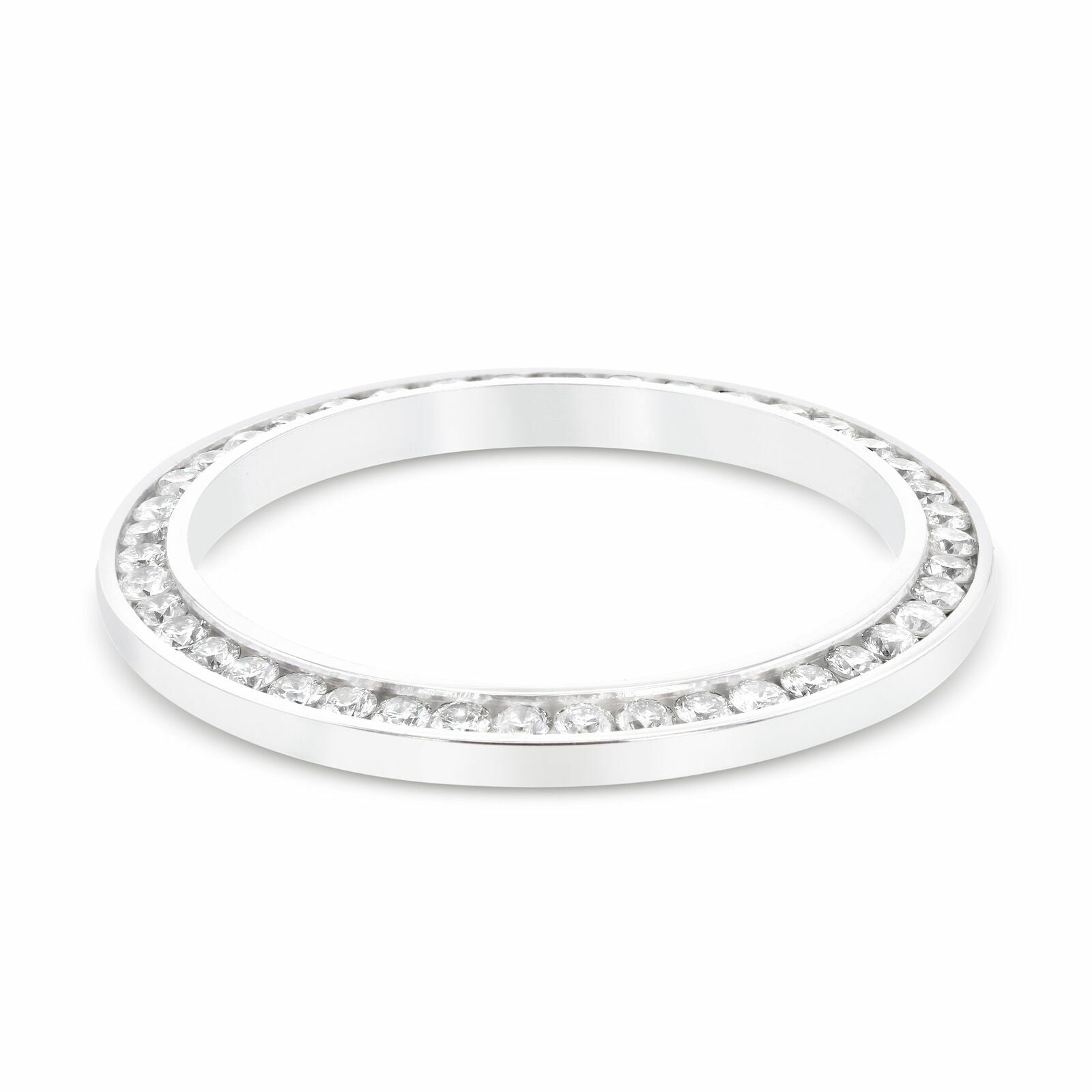 1CT CHANNEL SET DIAMOND BEZEL 18KW FOR 26MM ROLEX DATE, DATEJUST, PRES SUPERIOR
