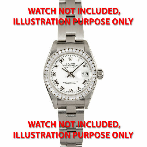 1CT CHANNEL SET DIAMOND BEZEL 18KW FOR 26MM ROLEX DATE, DATEJUST, PRES SUPERIOR