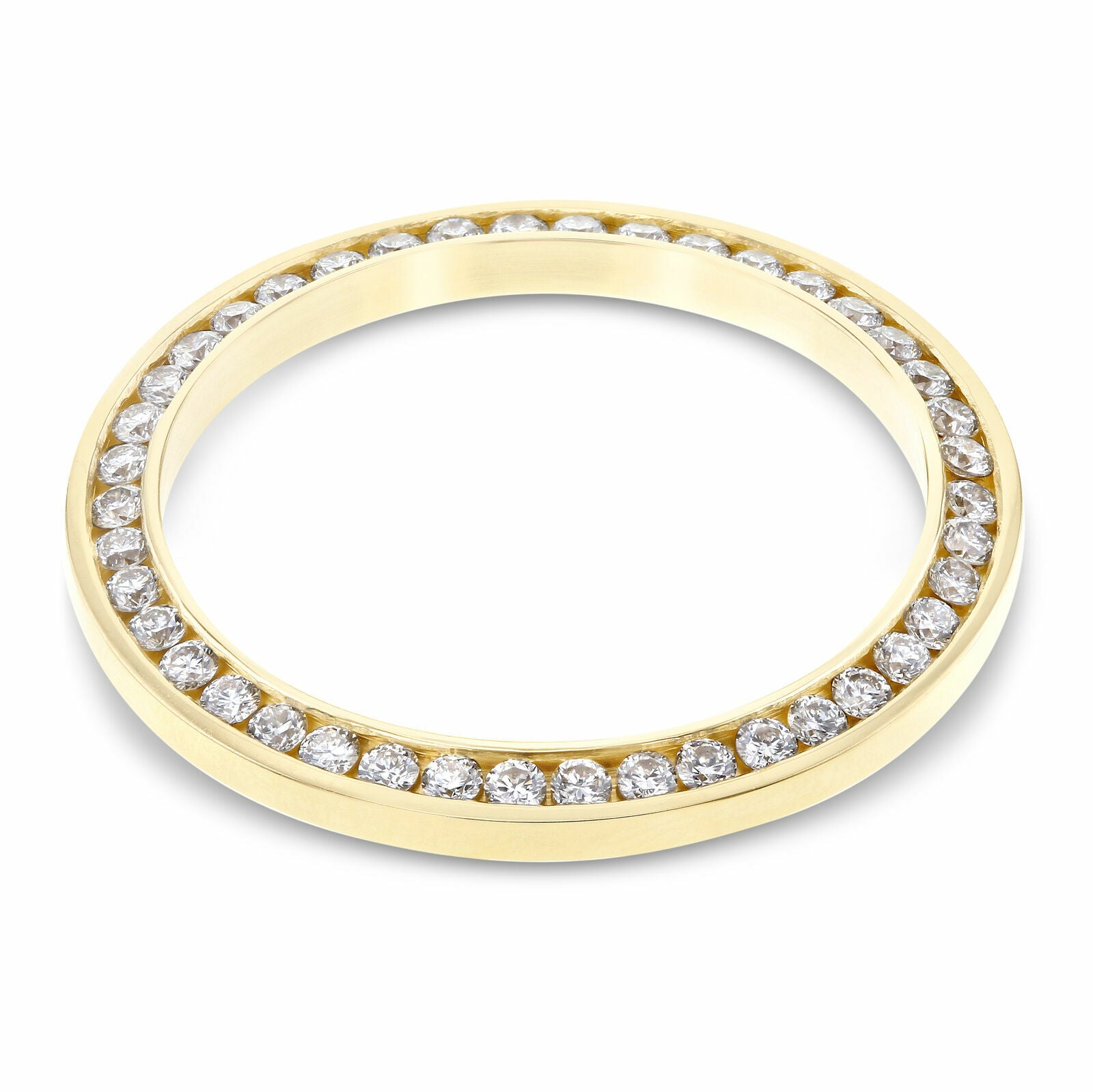 1CT CHANNEL SET DIAMOND BEZEL 18KY FOR 26MM ROLEX DATE, DATEJUST, PRES SUPERIOR