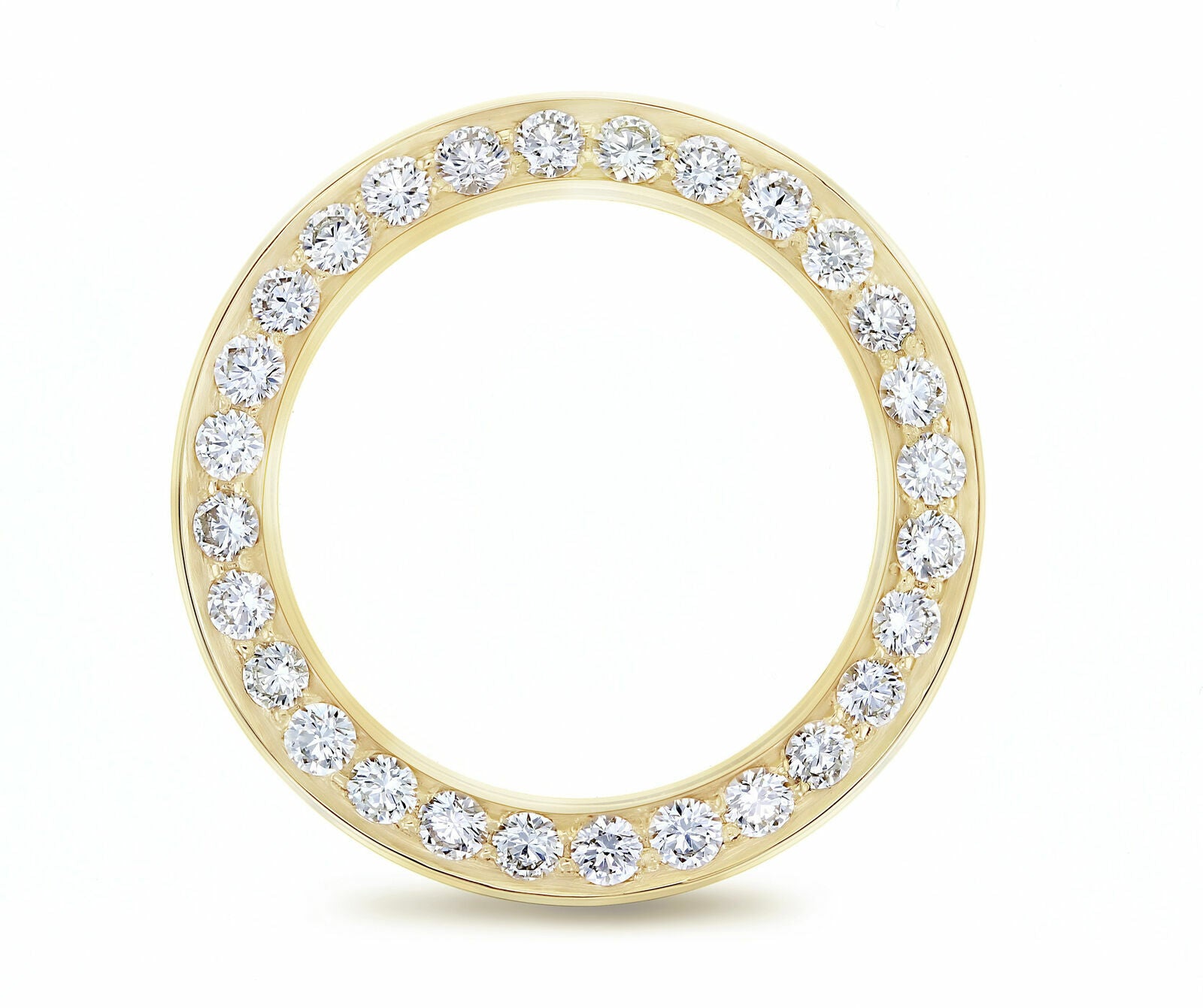 LADIES 2CT BEAD SET 18KY DIAMOND BEZEL FOR 26MM ROLEX DATE, DATEJUST SUPERIOR