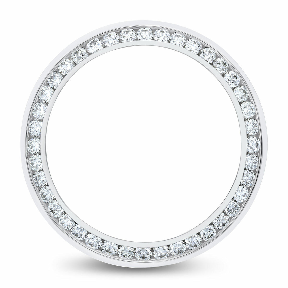 3CT CHANNEL SET DIAMOND BEZEL 18KW FOR 36MM ROLEX SUBMARINER, GMT MAST