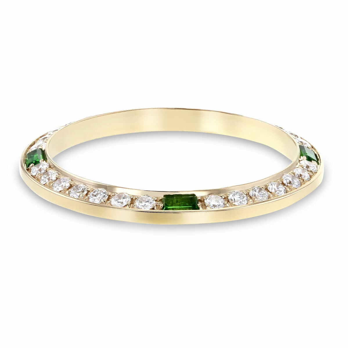 .70CT NATURAL DIAMOND BEZEL 18KY FOR ROLEX DATEJUST EMERALD 69163 69173 79163