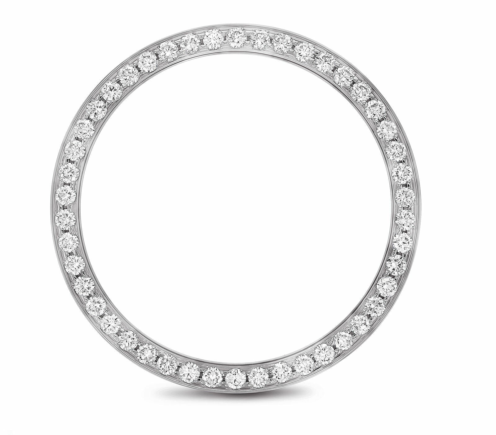 MENS 1.35CT BEAD SET DIAMOND BEZEL FOR ROLEX 34MM DATE, AIRKING MODEL 14KW