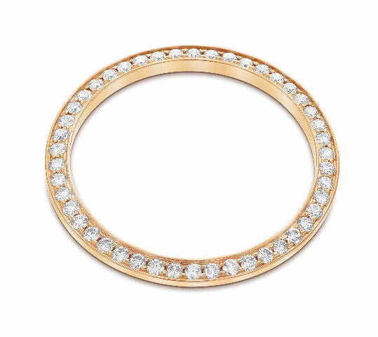 36MM 1.50CT PAVE BEAD SET DIAMOND BEZEL FOR ROSE GOLD ROLEX DATEJUST, PRESIDENT