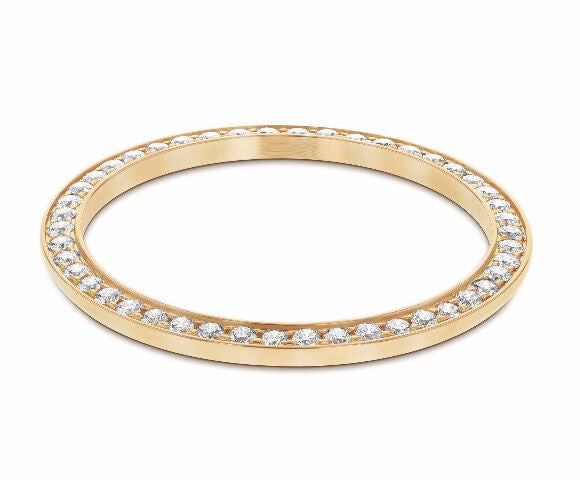 36MM 1.50CT PAVE BEAD SET DIAMOND BEZEL FOR ROSE GOLD ROLEX DATEJUST, PRESIDENT