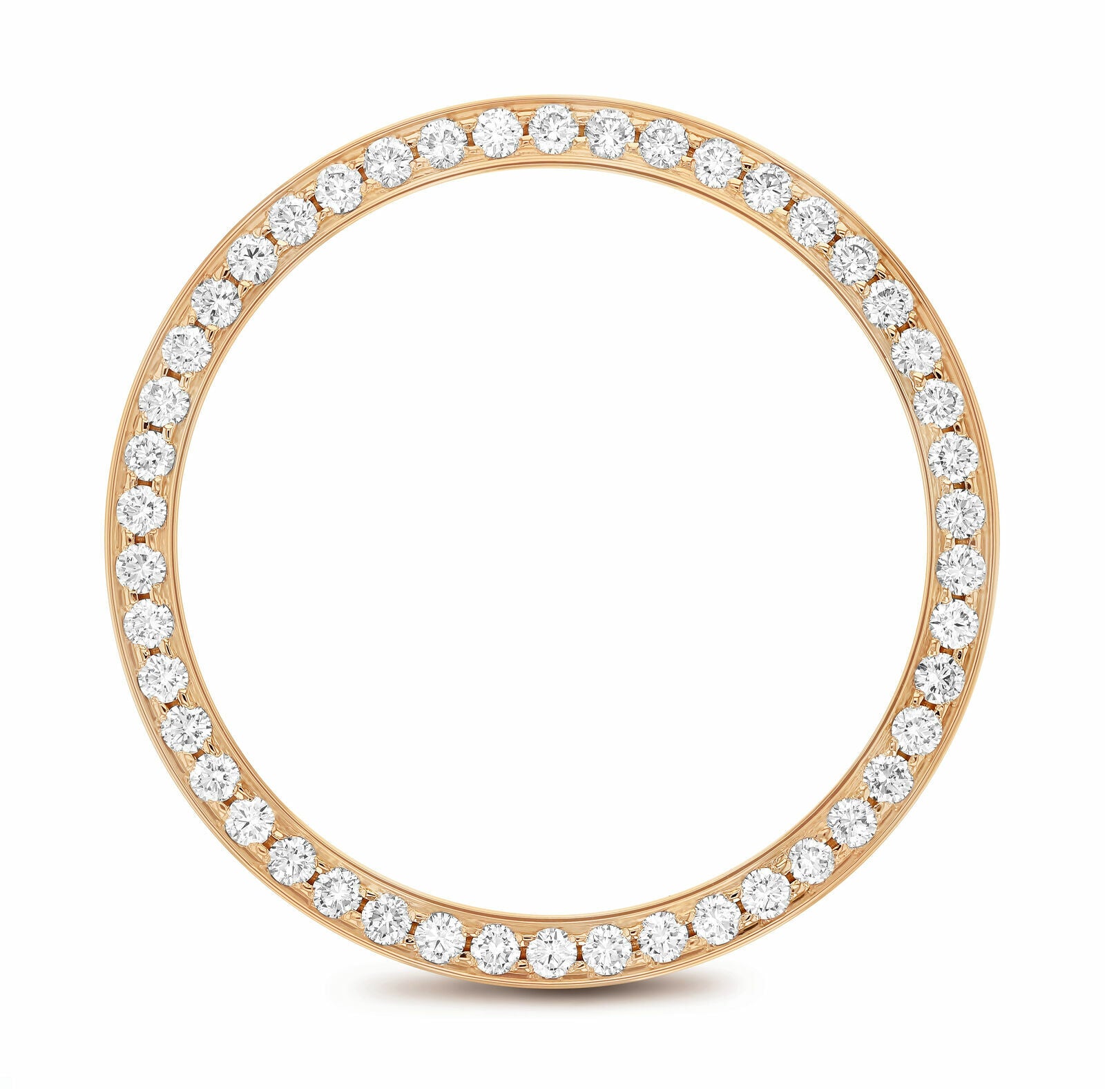 1.50CT PAVE BEAD NATURAL DIAMOND BEZEL FOR ROSE GOLD ROLEX 118135 118205 118235