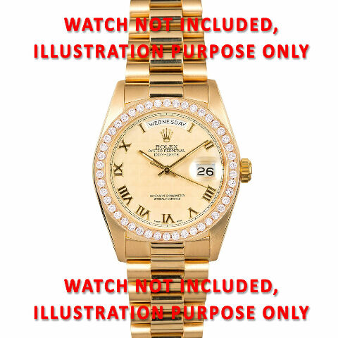 1.50CT BEAD SET DIAMOND BEZEL FOR ROLEX DATEJUST, PRESIDENT, DAY DATE 36MM WATCH