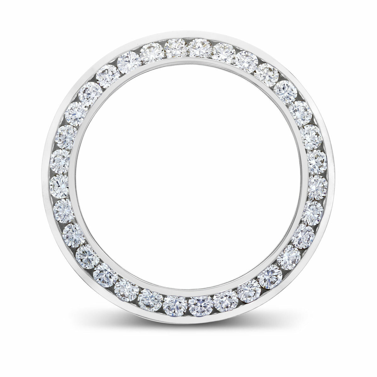 5CT CHANNEL DIAMOND BEZEL 14KW FOR 40MM ROLEX SUBMARINER, GMT MASTER 2