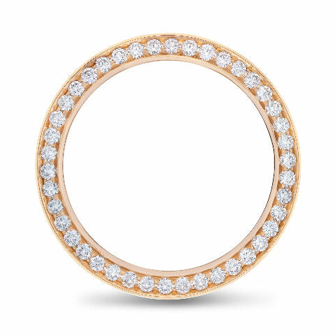 3CT BEAD SET DIAMOND BEZEL FOR ROLEX DATEJUST 2 41MM ROSE GOLD 116301, 116331
