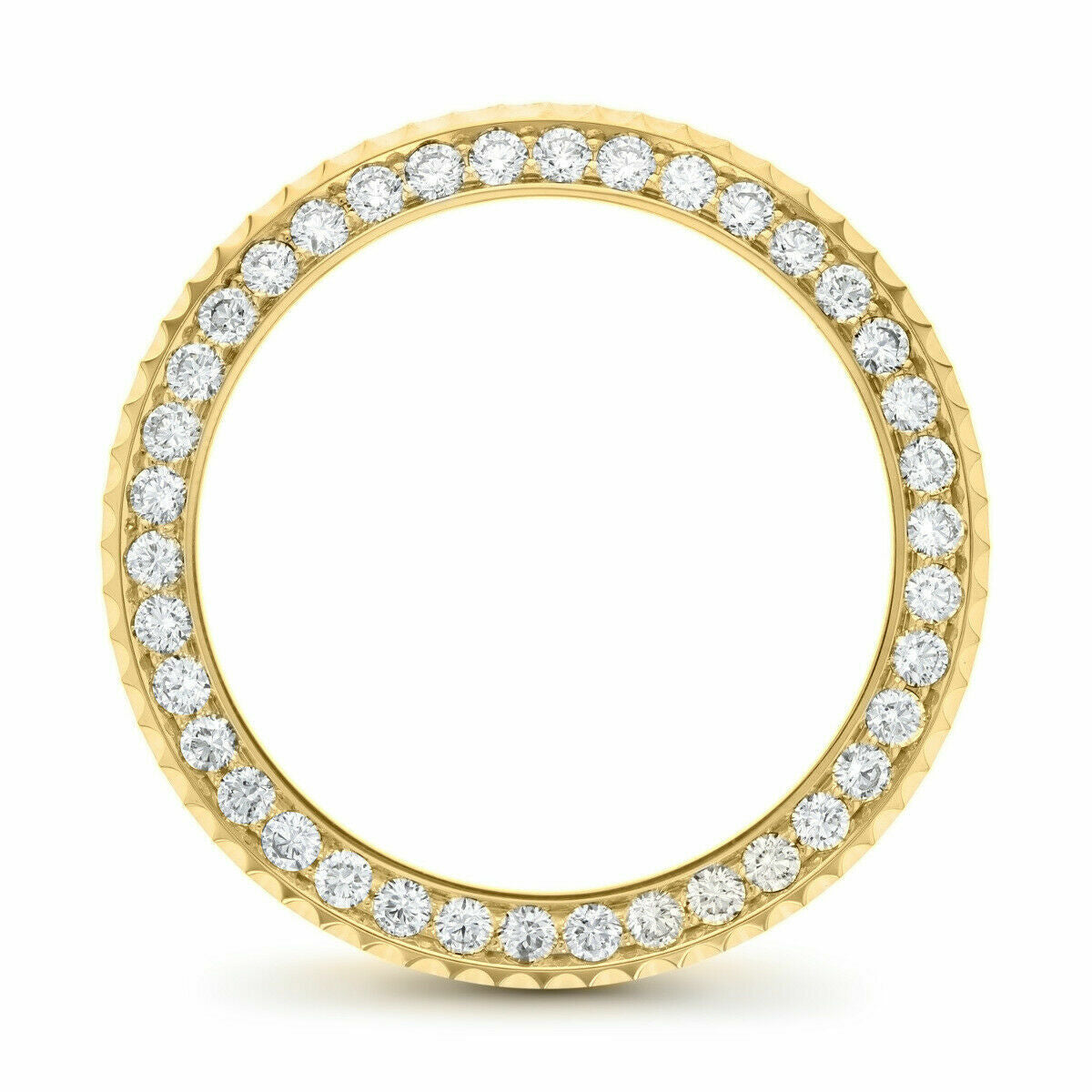 3CT BEAD NATURAL DIAMOND BEZEL 18KY ROLEX GMT MASTER 16713 16718 116713 116718